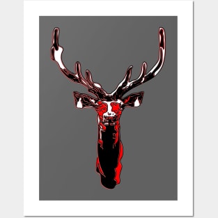 venison head Deer Stag Majestic Horns Noble Animal Posters and Art